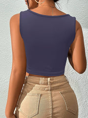 Graphic Cropped Tank Top Women's Sleeveless Top