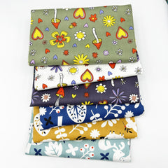 6pcs Cotton Plant Twill Bed Sheets Quilt Cover DIY Doll Patch
