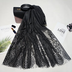 Large Hollow Lace Shawl for Women - Breathable Scarf for Party Wedding Prom