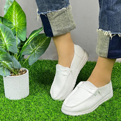 Women's Casual Flat Loafers Round Toe Slip On Shoes