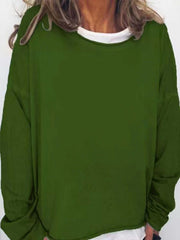 Women's Solid Crew Neck Sweatshirt