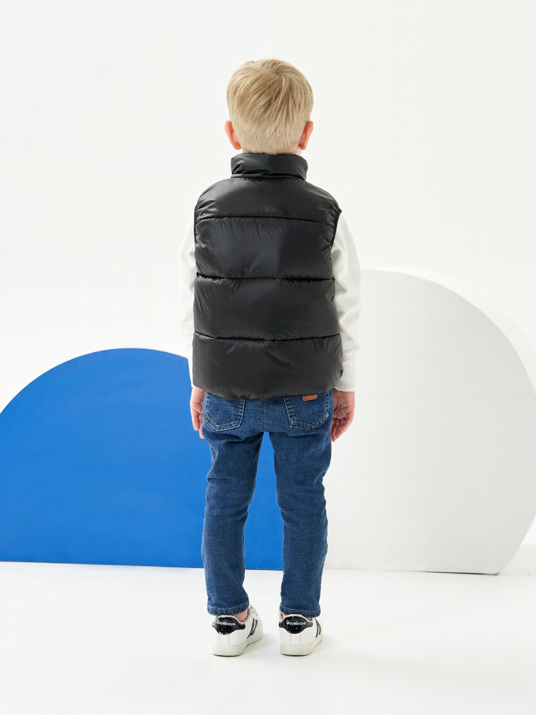 Kids Warm Zip Vest Sleeveless Jacket for Winter