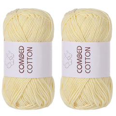 Soft Combed Cotton Wool Yarn for Crocheting & Knitting 40g