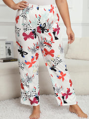 Butterfly Print Wide Leg Lounge Pants