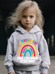 Girls Rainbow Hooded Sweatshirt & Sweatpants Set