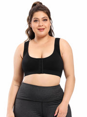 Breathable Zipper Front Sports Bra for Women