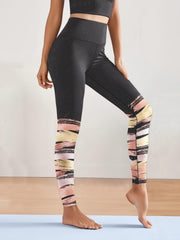 Colorful Slim Fit Yoga Pants High Stretch Cropped