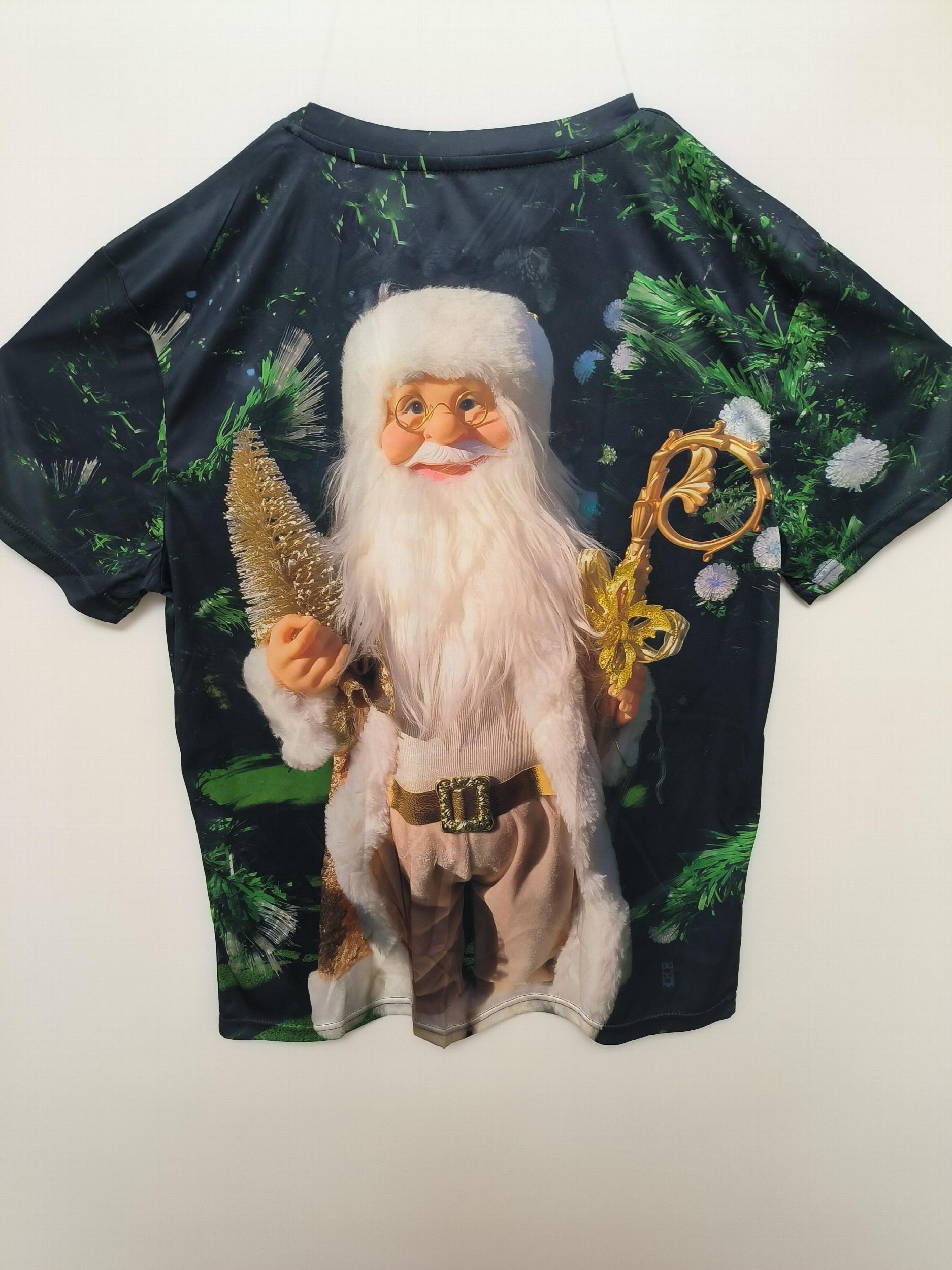 Christmas Santa Claus 3d Print Men's Graphic T shirt