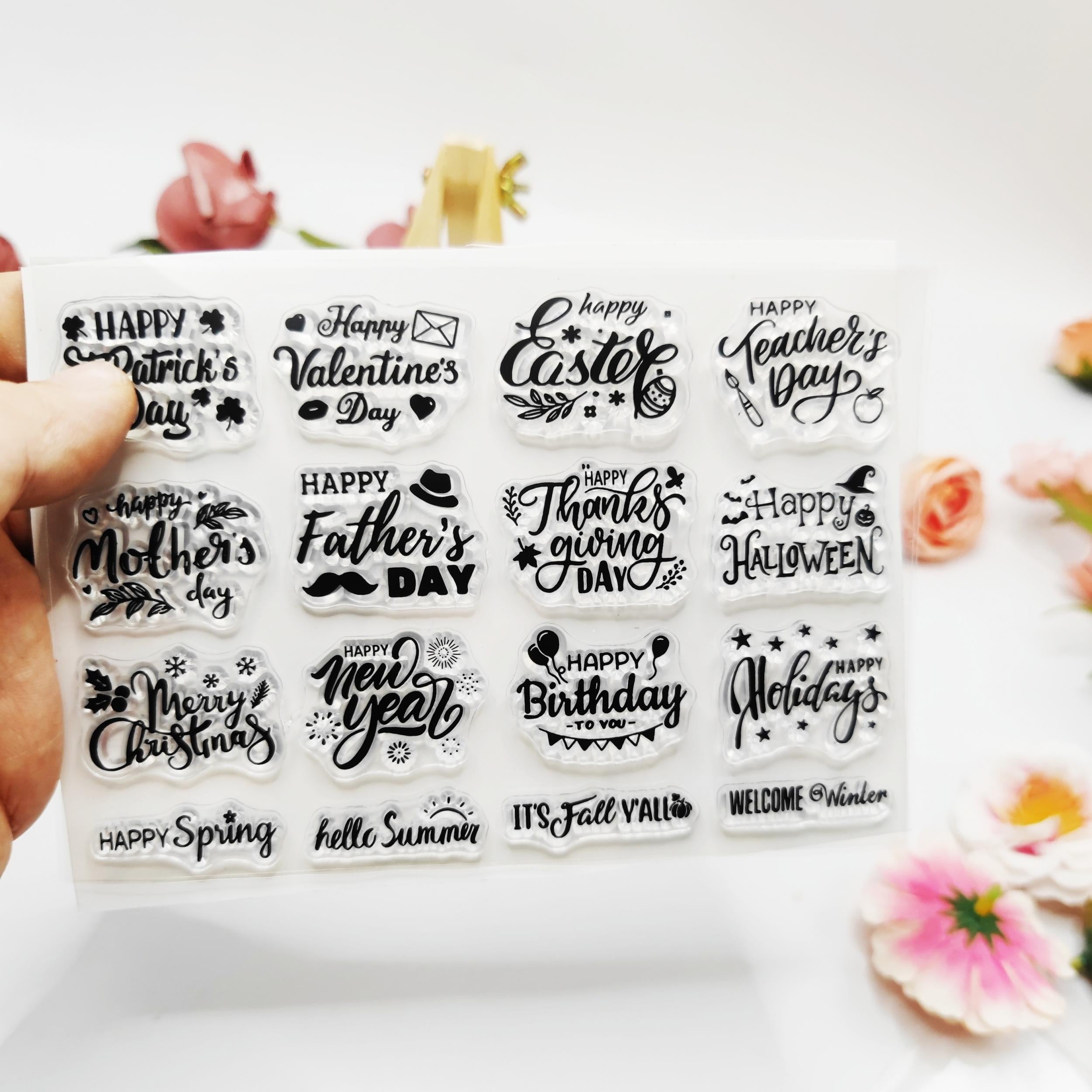 1pc Transparent Silicone Stamp for Card Making and Scrapbooking