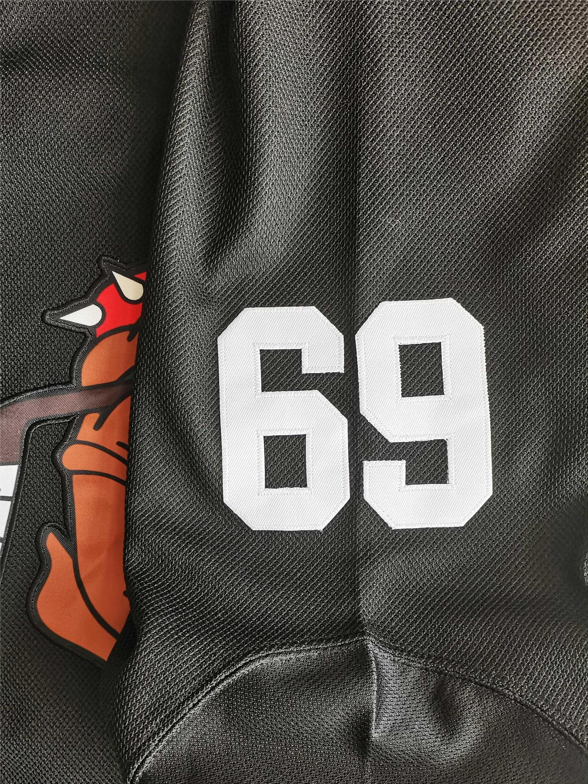 Men's Ice Hockey Jersey #69 Classic Embroidery Stitched Sweatshirt