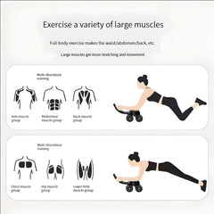 2-in-1 Elbow Support Ab Wheel for Home Gym Workouts