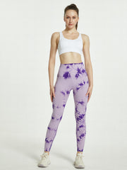 Tie Dye High Stretch Sports Leggings High Waist Yoga Running Tight Pants