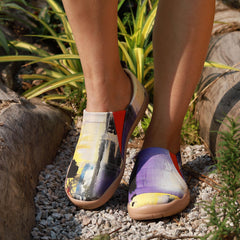Women's Multicolor Printed Flat Slip On Canvas Shoes Casual Light Travel Shoes
