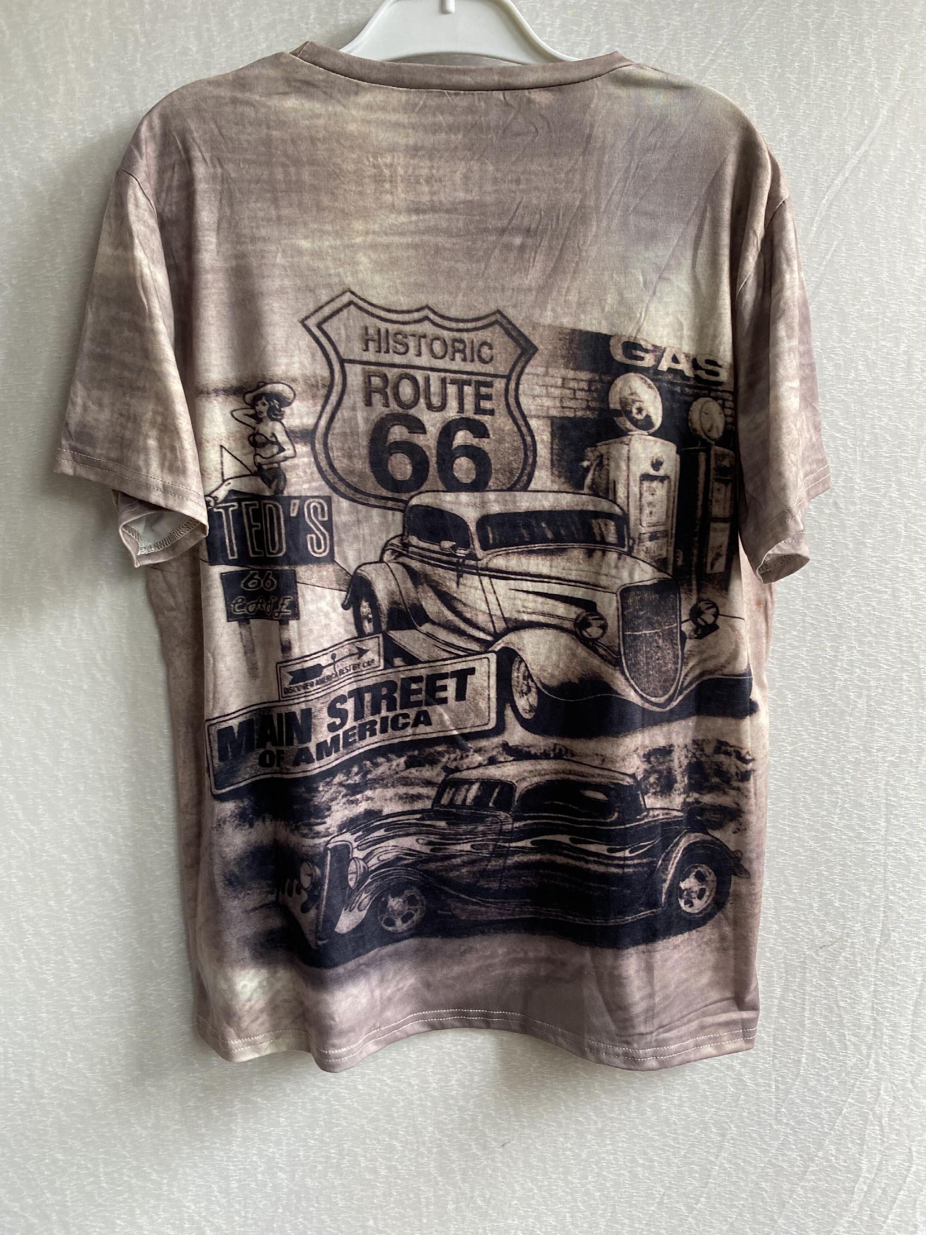 Route 167 & Classic Car Print Men's Short Sleeve T-shirt