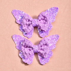 2pcs Butterfly Bowknot Hair Clip Hair Accessories