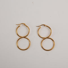 Y2K Rock Stainless Steel Infinity Symbol Hoop Earrings Set for Girls