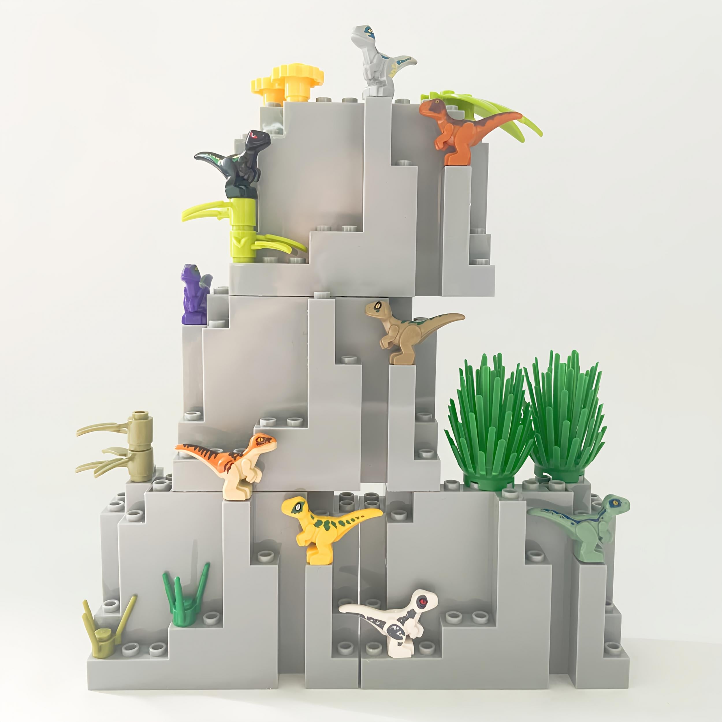 9pcs Dinosaur Building Blocks DIY MOC Forest Scene Educational Toys