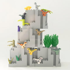 9pcs Dinosaur Building Blocks DIY MOC Forest Scene Educational Toys