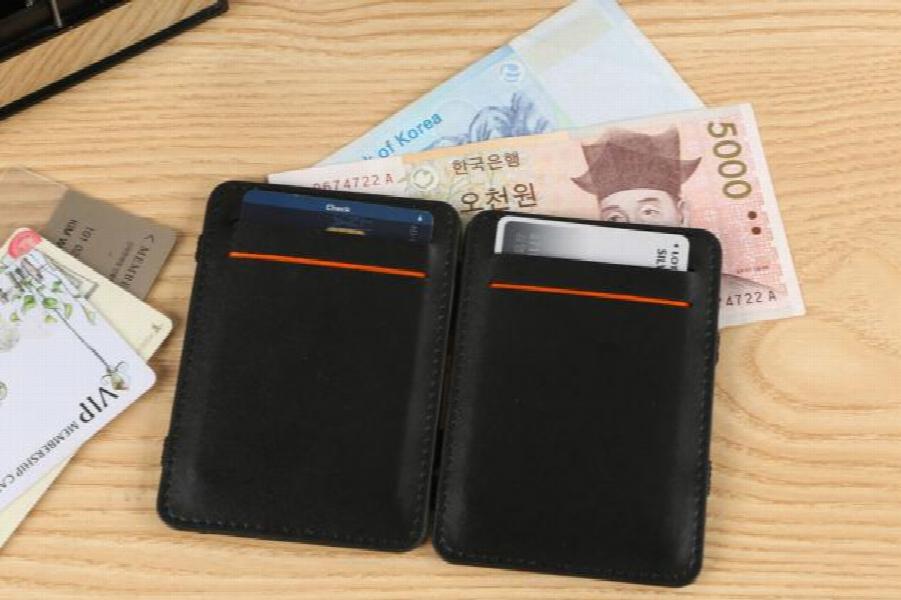 Vintage Leather Mini Wallet Bifold Card Holder
