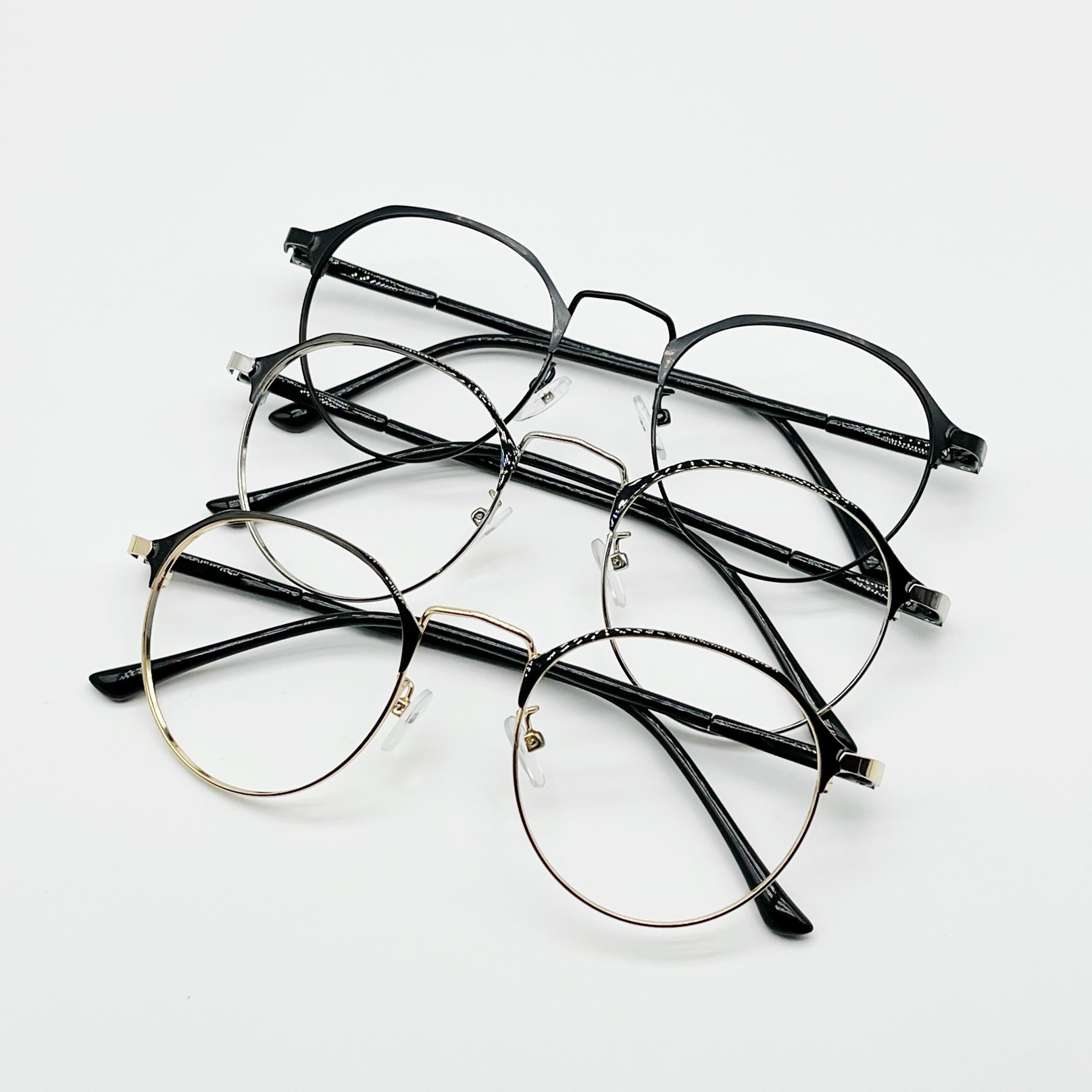 Fashionable Irregular Glasses Mental&plate Three Colors