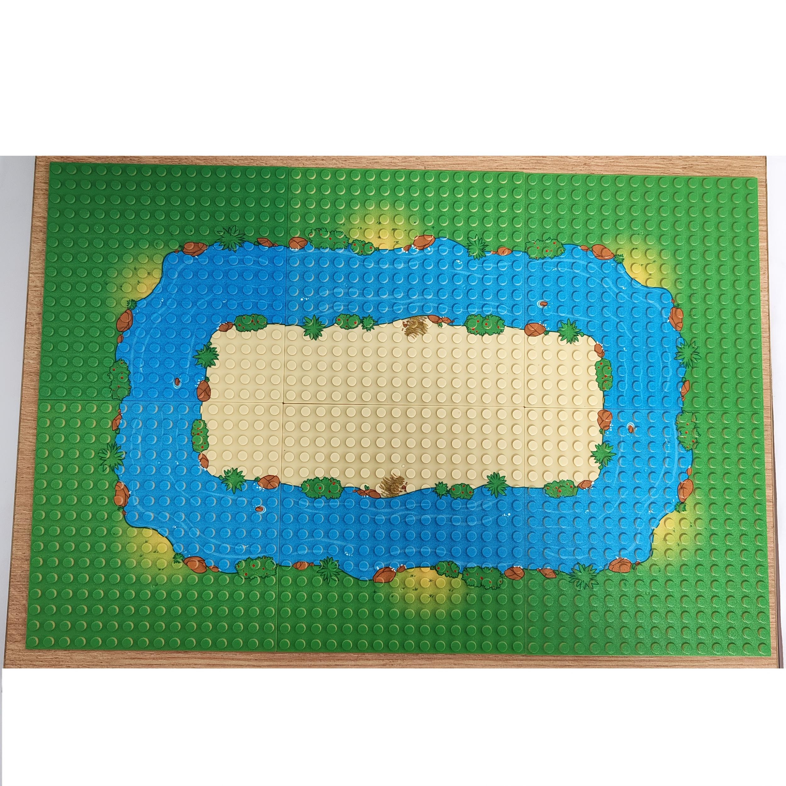 River & Grassland Pattern Baseplates + Classic Building Blocks