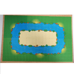 River & Grassland Pattern Baseplates + Classic Building Blocks