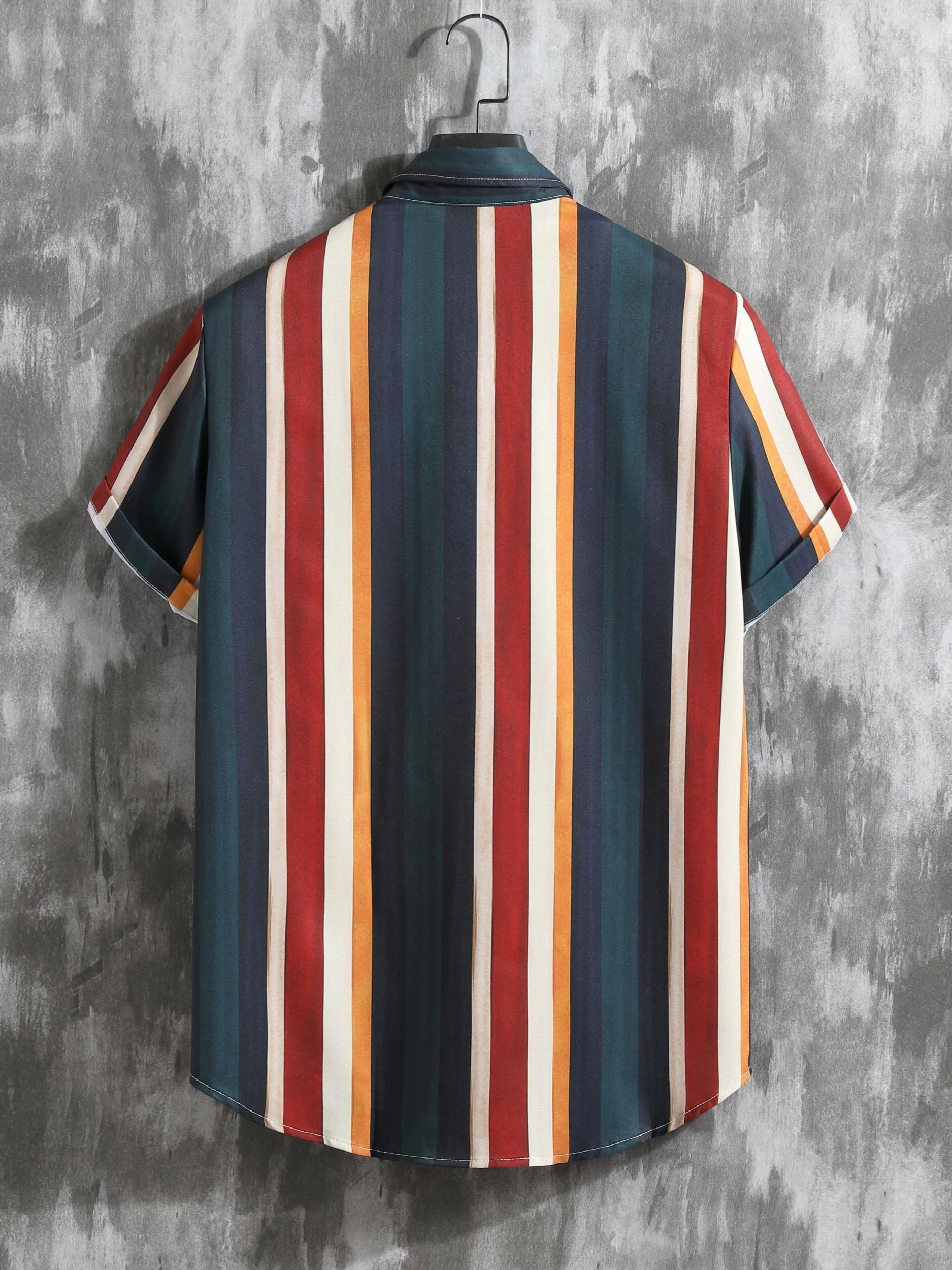 Colorful Stripes Short Sleeve Shirt
