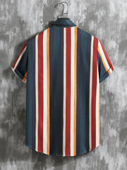 Colorful Stripes Short Sleeve Shirt