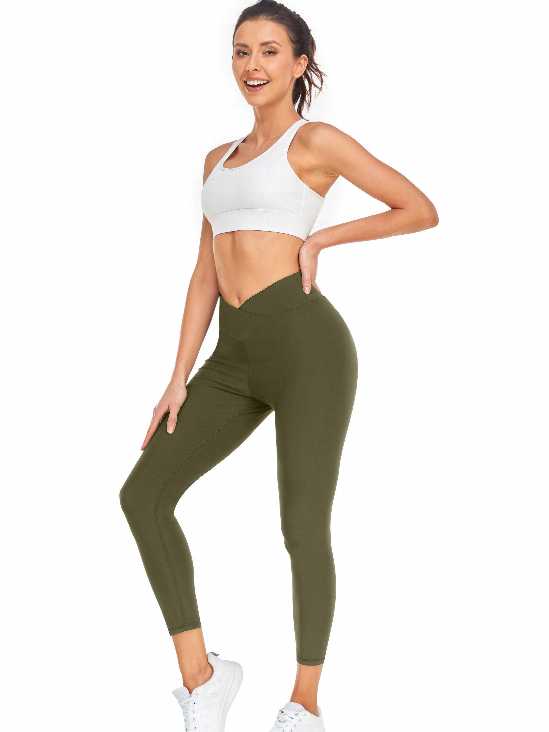 High Waist Wide Waistband Leggings Sports Fitness Yoga Pants