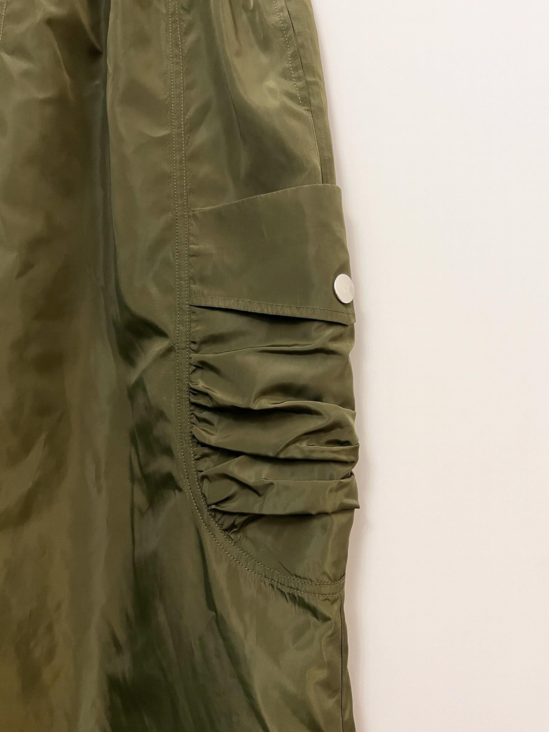 Cargo Skirt High Waist Drawstring Pockets Casual