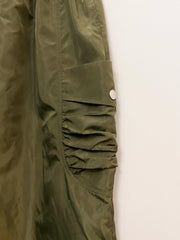 Cargo Skirt High Waist Drawstring Pockets Casual