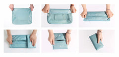 3SETS Nylon Packing Cube Travel Bag System 7 Pieces Large Capacity Clothing Sort