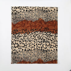 Leopard Block Scarf Women Warm Neckerchief Stylish Vintage Chiffon