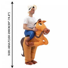 Inflatable Riding Big Tail Horse Costume Adult Height 150