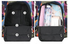 Camouflage Graffiti Waterproof Oxford Women Backpack