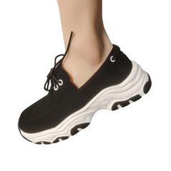 Women's Platform Sneakers Comfortable Lace Up Shoes