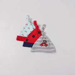 3pcs Baby Cotton Carpet Caps Lightweight Breathable Hat For Newborn