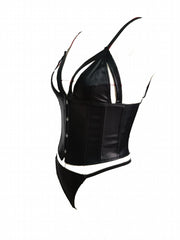 Strapless Cami Corset Bustier Lace Up Body Shaper Women's Lingerie