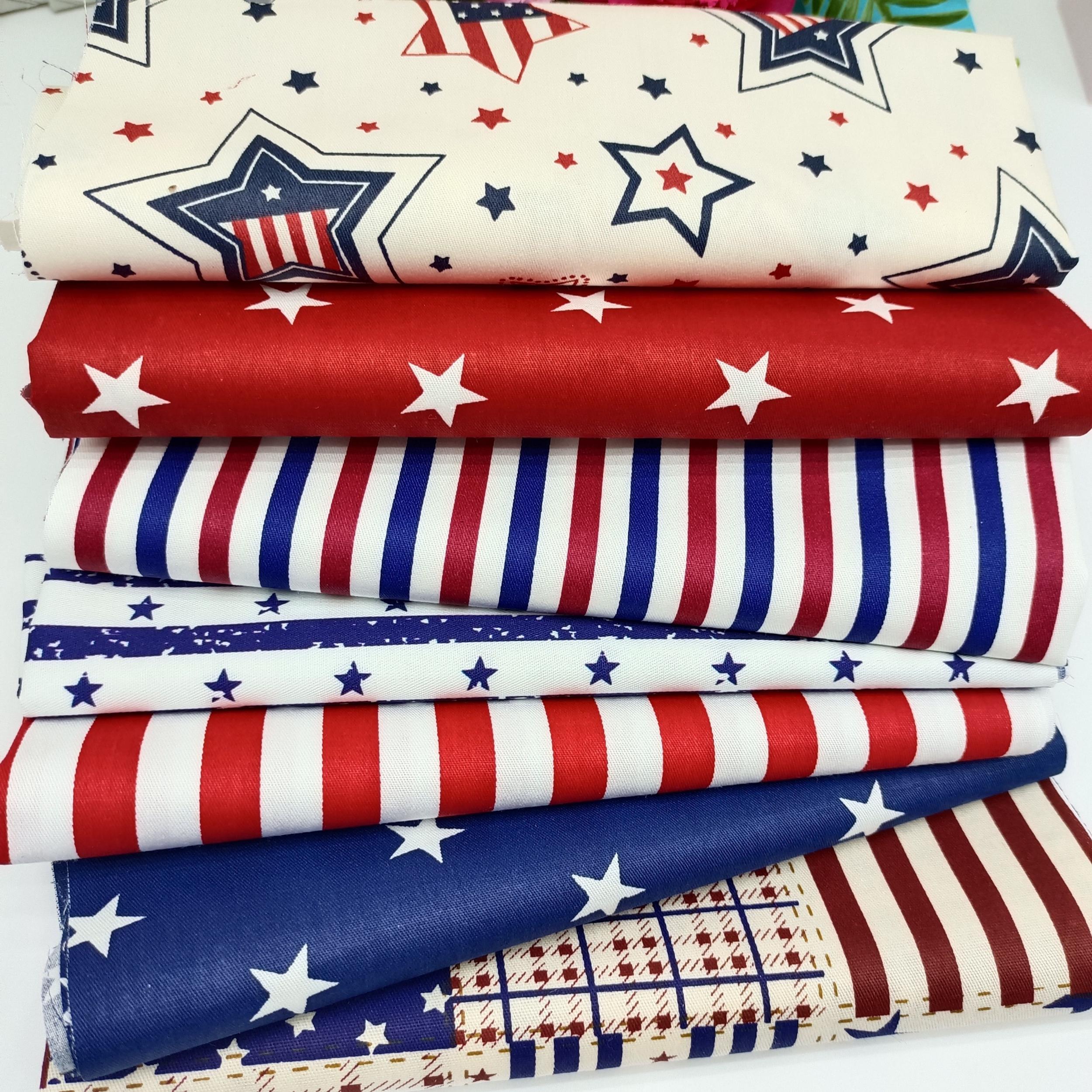 7pcs Twill Cotton Fabrics Fat Quarter Bundle DIY Quilting Fabrics