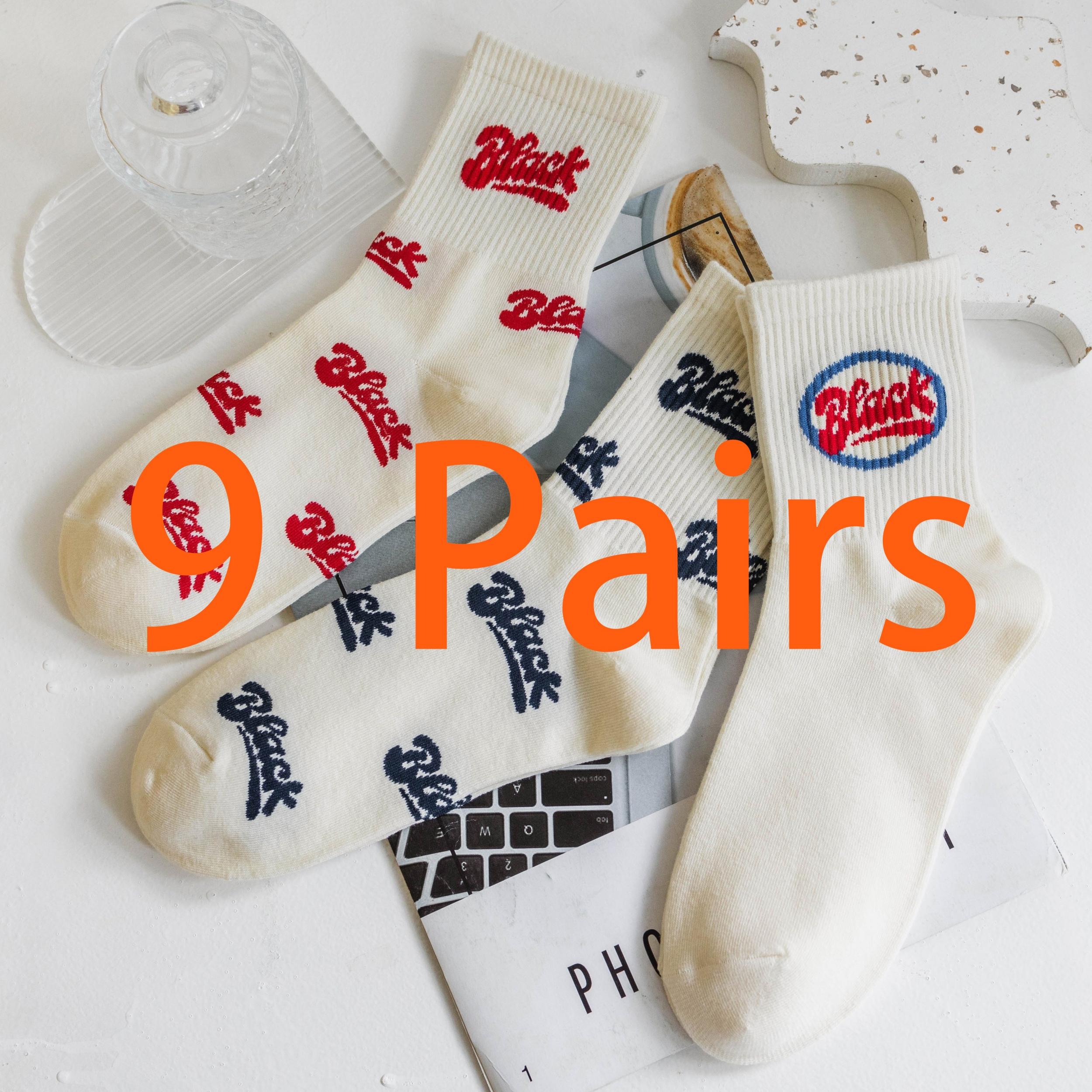 Letter Print Sports Socks Sweat absorbent And Breathable Mid calf Sports Socks