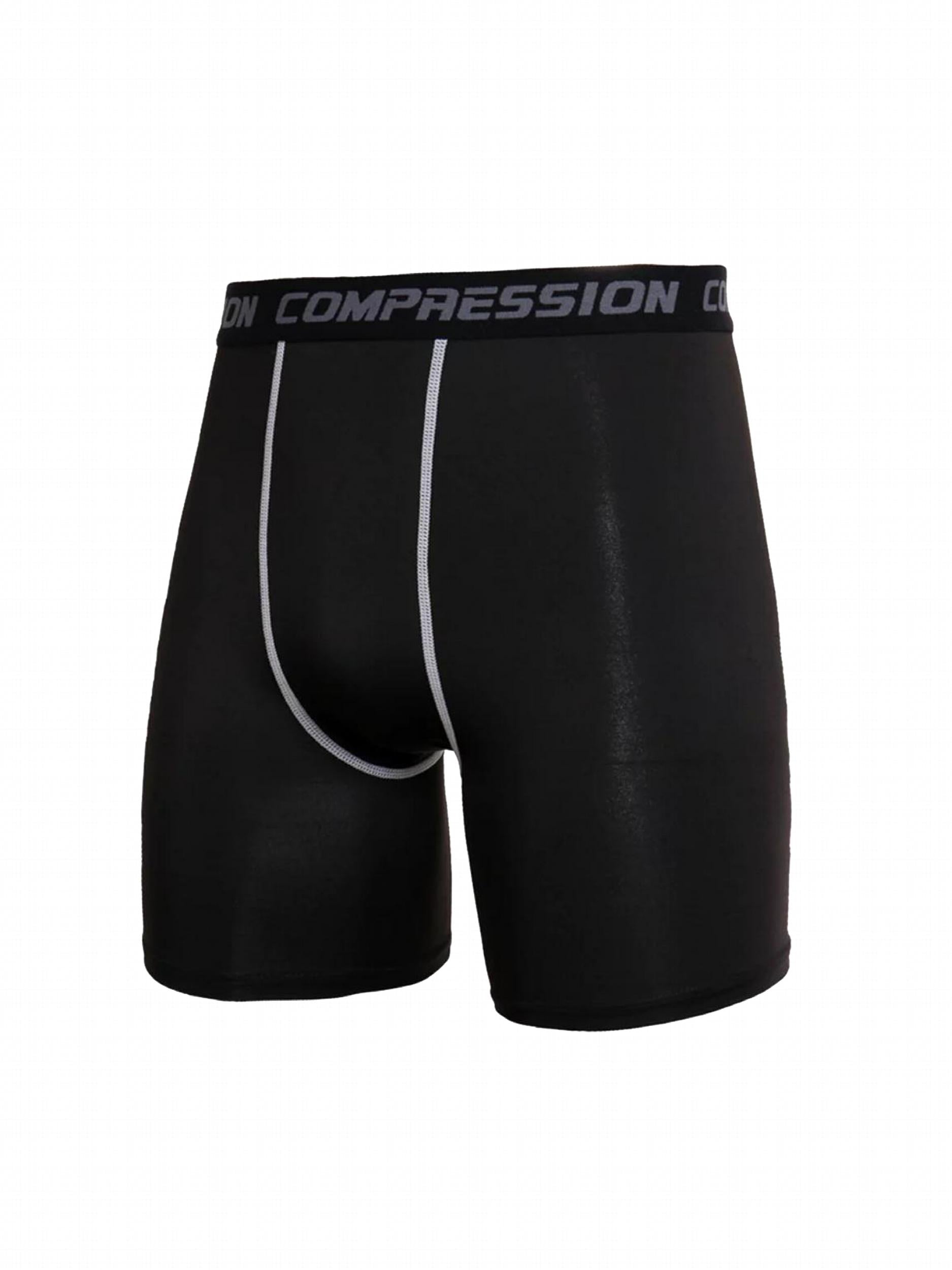 Men's Solid Pocket Compression Shorts Active Quick Drying Sports Pants