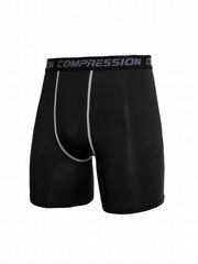Men's Solid Pocket Compression Shorts Active Quick Drying Sports Pants