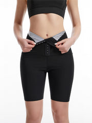 High Waist Sauna Sweat Shorts for Women