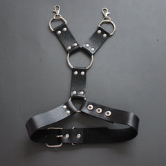 Men's Goth Leather Leg Strap for Stylish Look