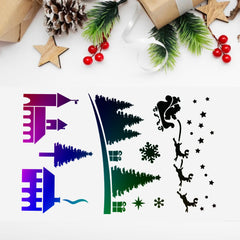 Christmas Painting Stencils Wall Decoration DIY Hand-painted Kids Graffiti
