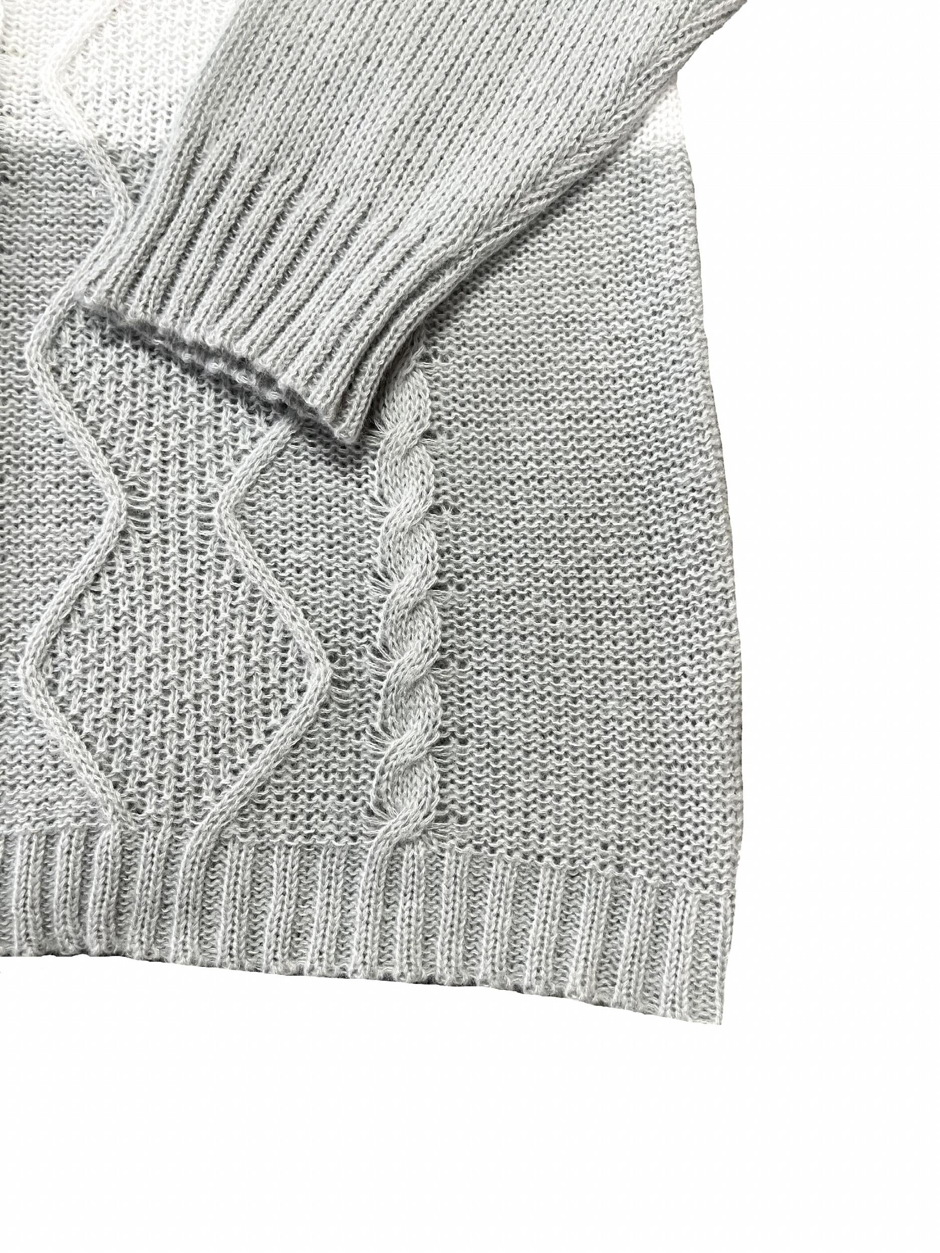 Colorblock Button Up Cardigan Long Sleeve