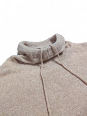 Solid Cowl Neck Jumper with Pockets