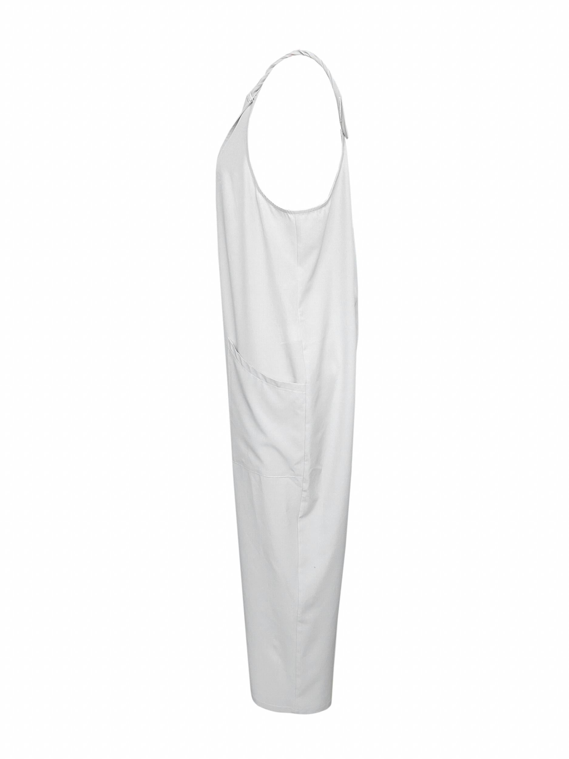 Solid Spaghetti Strap Jumpsuit Casual Sleeveless Wide Leg Jumpsuit