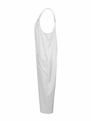 Solid Spaghetti Strap Jumpsuit Casual Sleeveless Wide Leg Jumpsuit