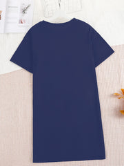 Letter Print Short Sleeve Nightdress